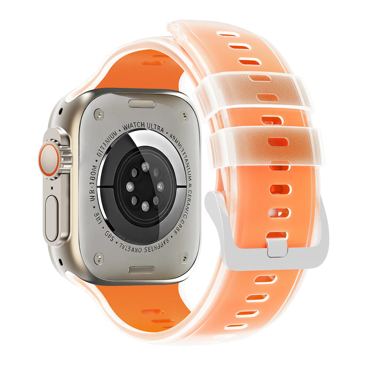 Dual-Layer Silicone Sport Band with Quick-Release Buckle for Apple Watch