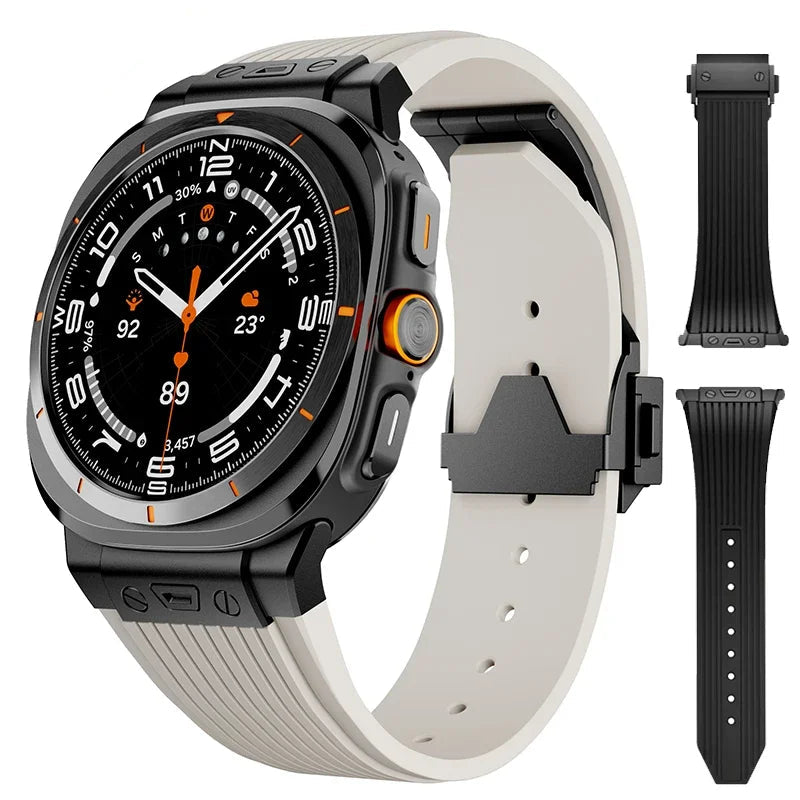 Hybrid Stainless Steel and Silicone Band for Samsung Galaxy Watch Ultra and Samsung Galaxy Watch Ultra (2025)