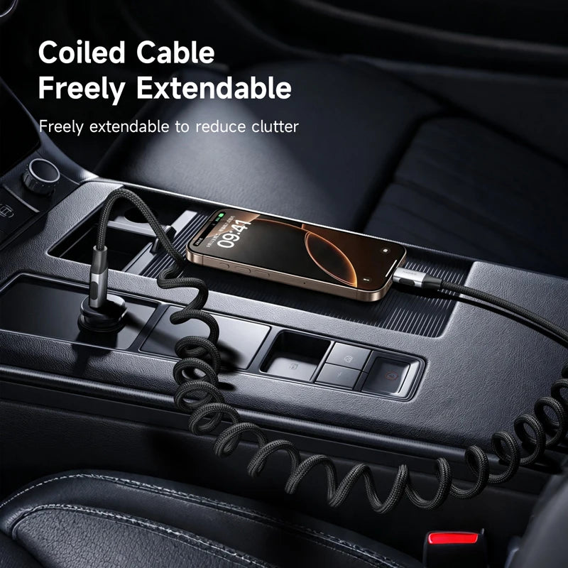 Hagibis Coiled USB-C Fast Charging Cable