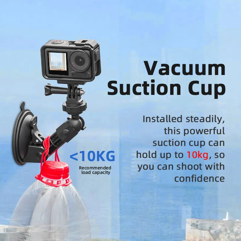 Car Mount Adapter with Suction Cup for Action Cameras