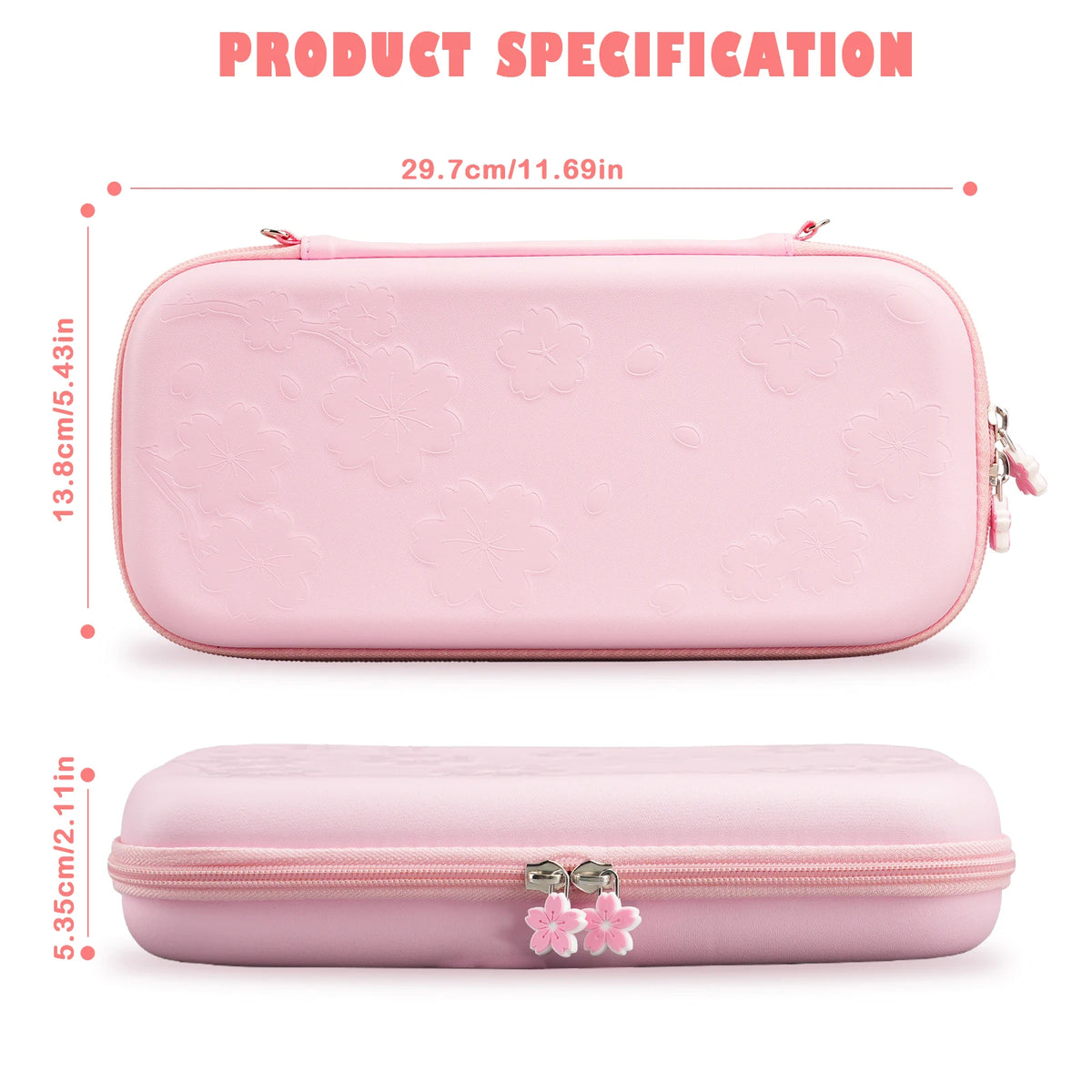 Nintendo Switch 2 Pink Travel Case with Screen Protector Kit