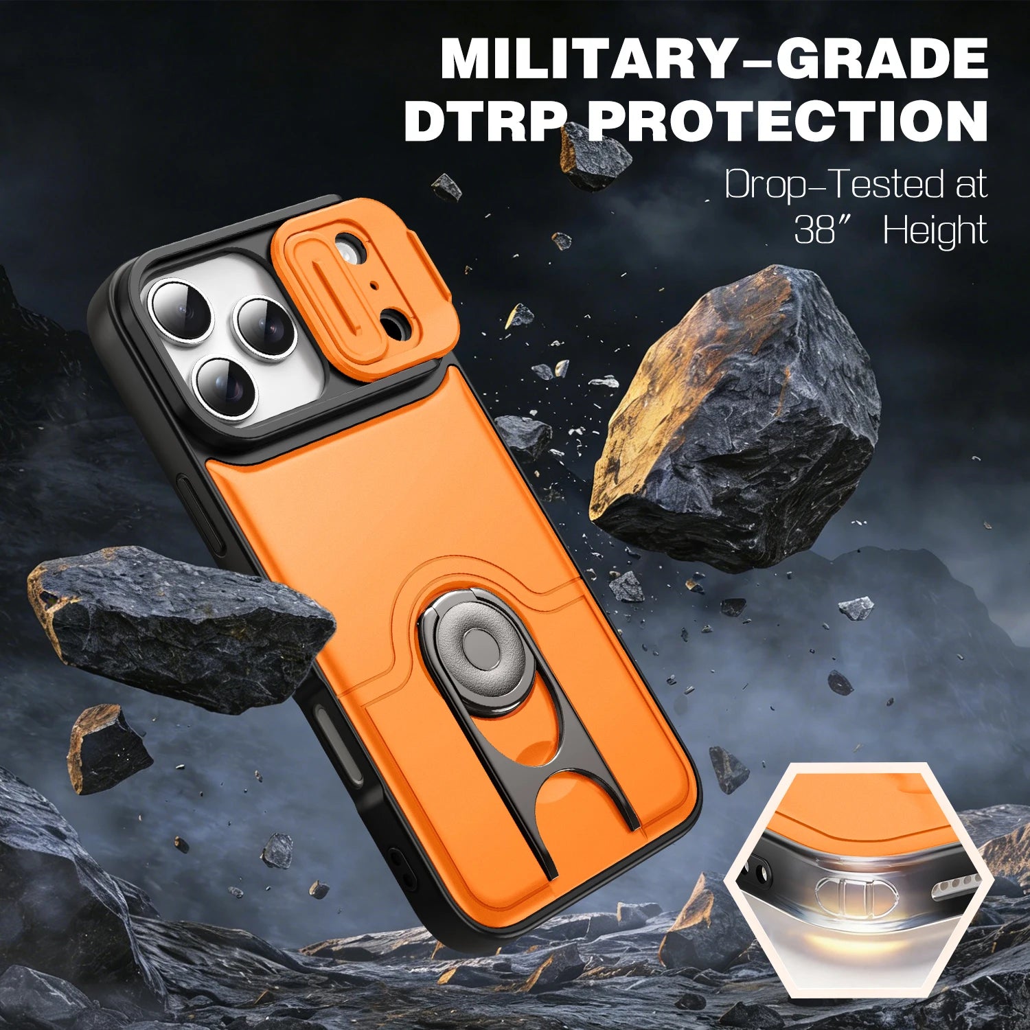Premium Heavy-Duty Armor Case with Sliding Camera Cover for iPhone 17 Series