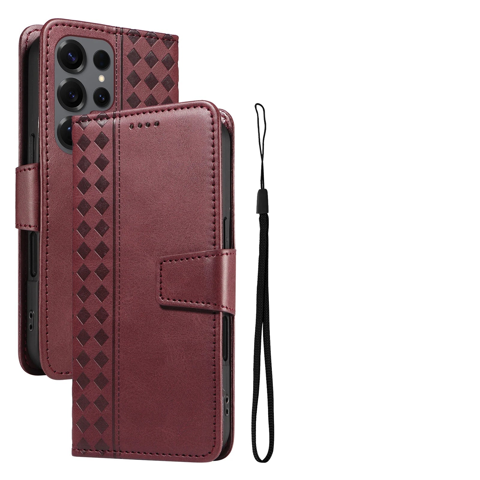 Samsung Galaxy S24 Series Flip Leather Wallet Case with Kickstand