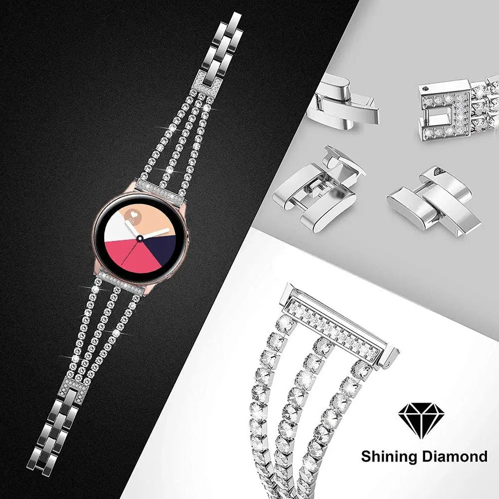 Luxury Glitter Metal Watch Band for Samsung Galaxy Watch 6 & Galaxy Watch 6 Classic