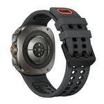 Breathable Perforated Silicone Watch Strap for Samsung Galaxy Watch Ultra 2