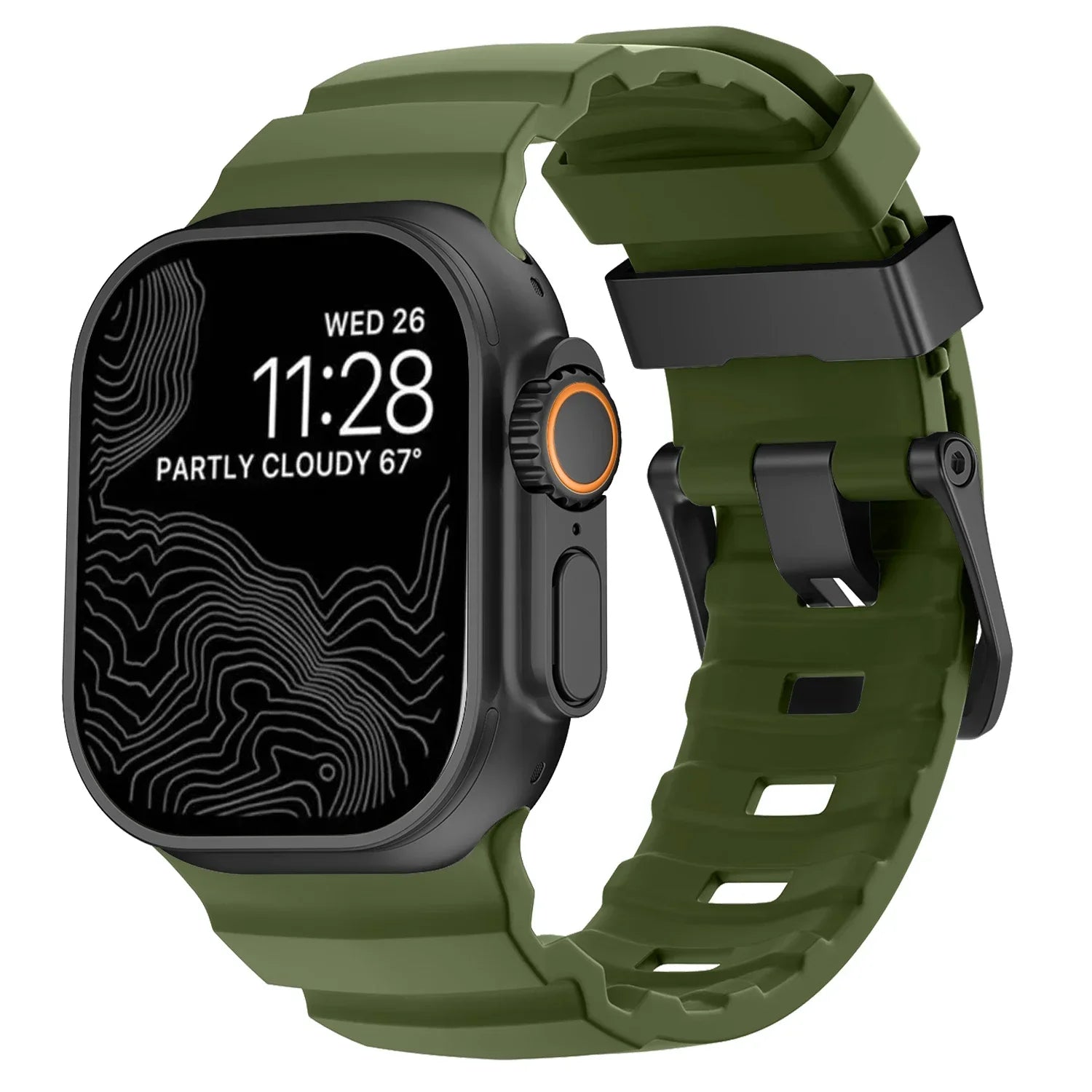Durable Trail Silicone Replacement Strap for Apple Watch