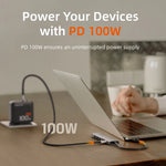 CABLETIME 7-in-1 USB-C Hub, 100W Power Delivery