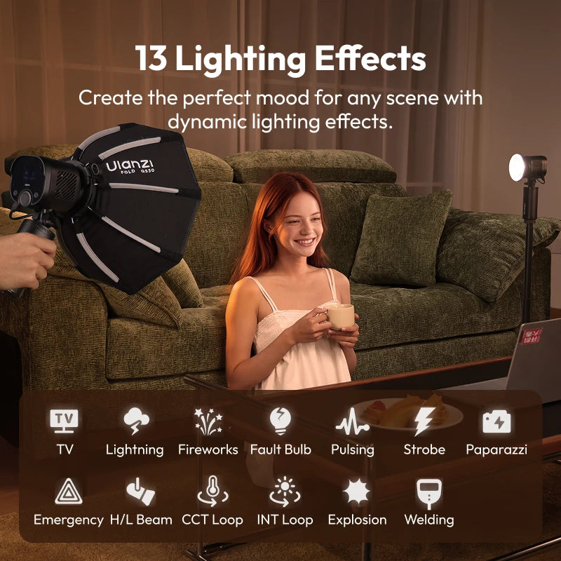 Ulanzi LC60 2-in-1 Video Light Flash