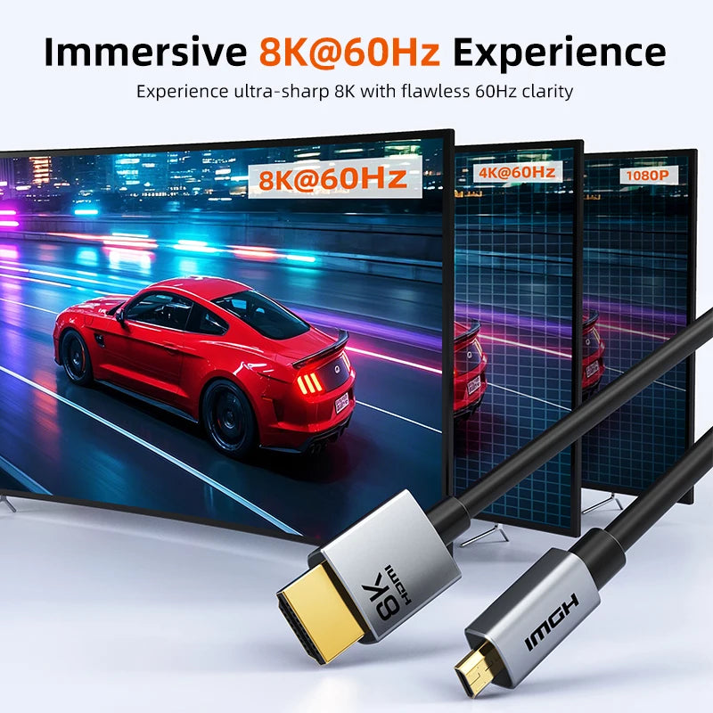 CABLETIME Micro HDMI to HDMI 2.1 Cable