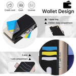 Crossbody Leather Wallet Case with Zipper Card Holder for Samsung Galaxy Z Fold 8 Ultra