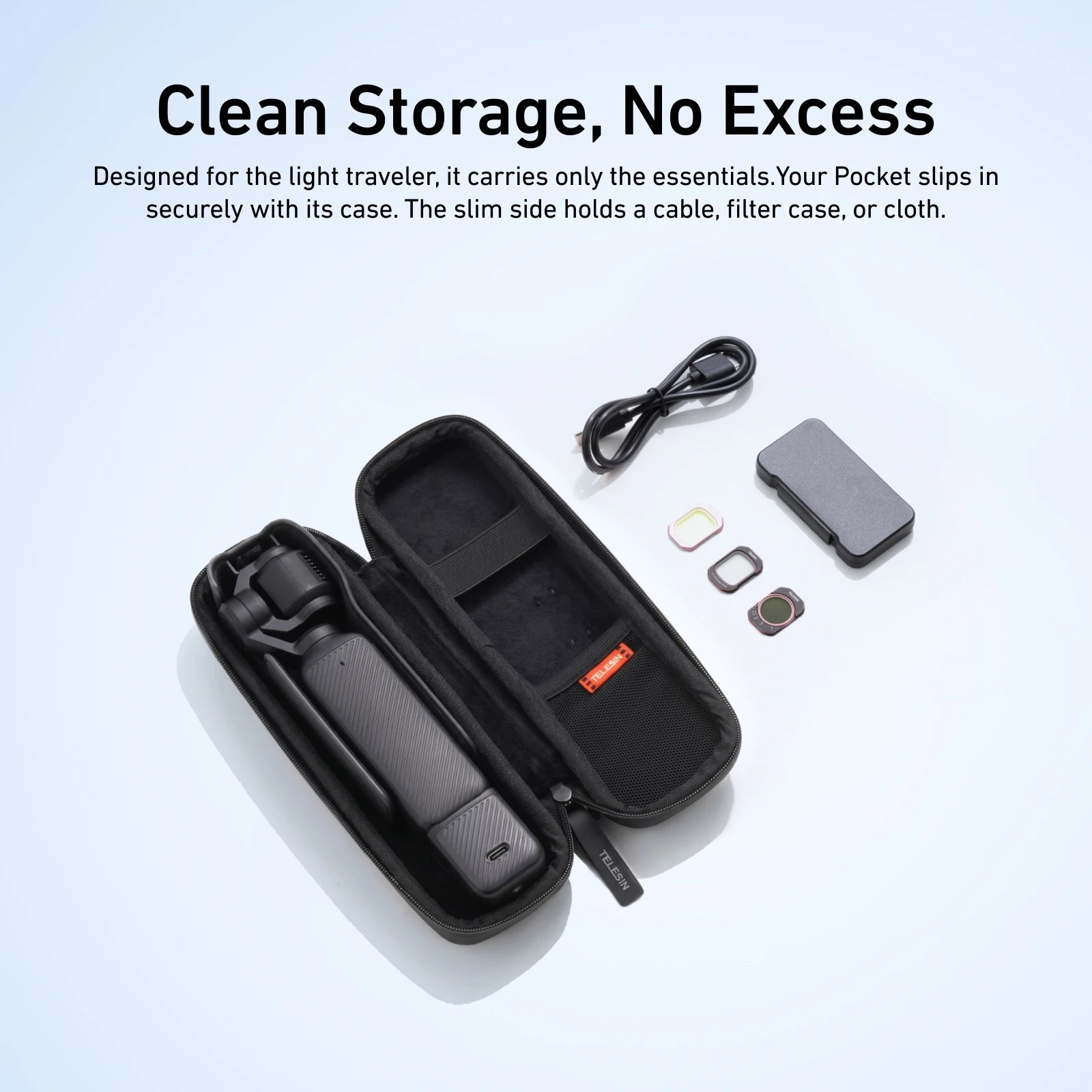 TELESIN Mini Waterproof Storage Bag for DJI Osmo Pocket 4