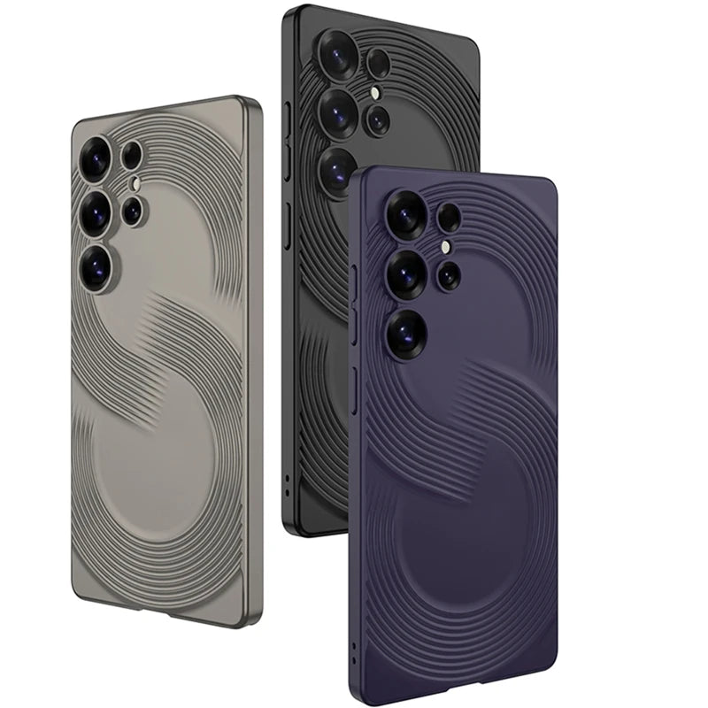 Unique S-Pattern Hard PC Phone Case with Camera Guard for Samsung Galaxy S25 Ultra