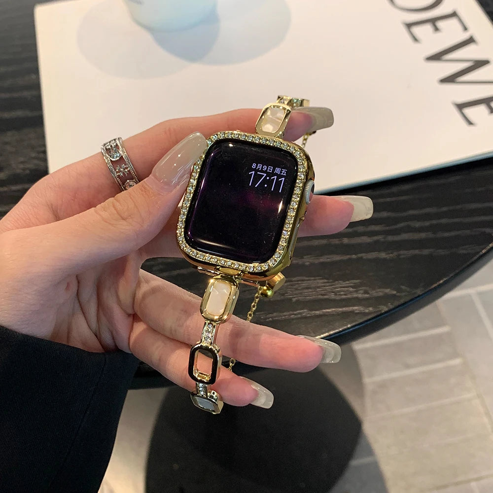 Women's Fashion Metal Link Bracelet for Apple Watch