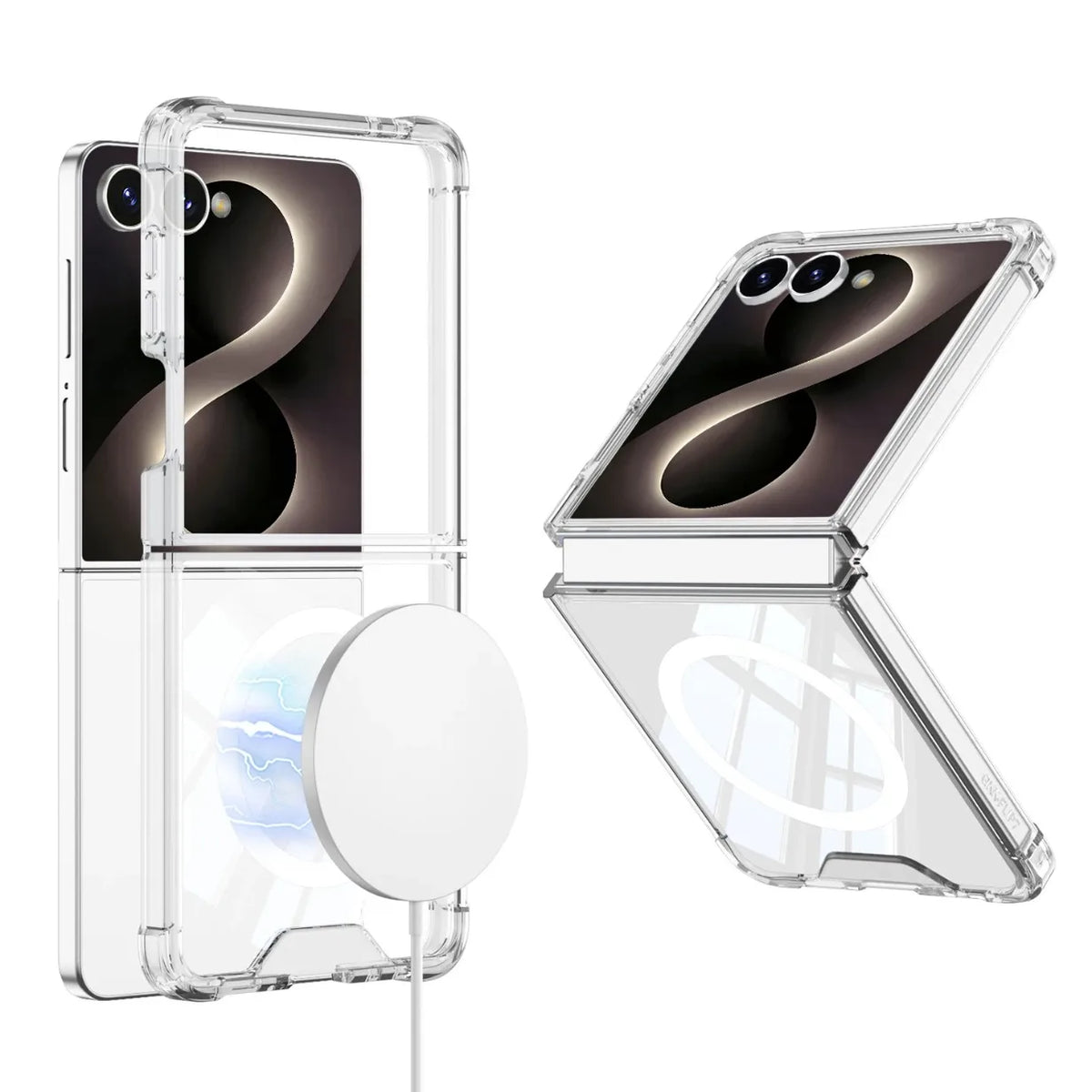 Clear MagSafe Bumper Case with Shockproof Corners for Samsung Galaxy Z Flip 8