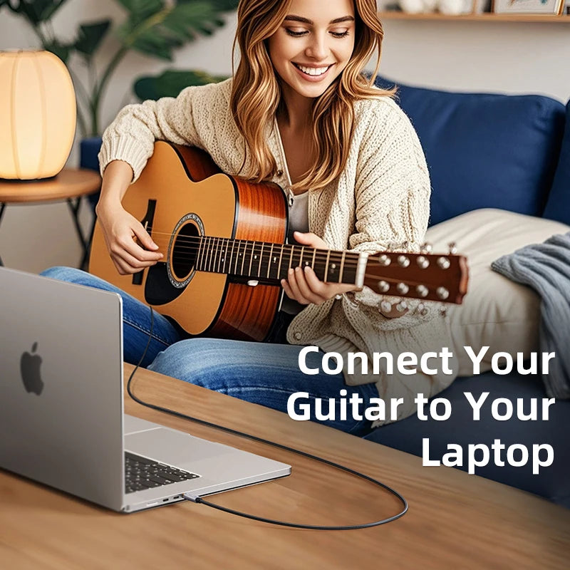 CABLETIME 3.5mm to 6.35mm Audio Adapter Cable