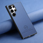 Cloth-Grain Leather Case for Samsung Galaxy S24 Series