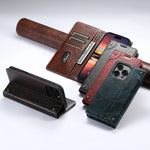 Premium Leather Flip Wallet Case for iPhone 15 Series