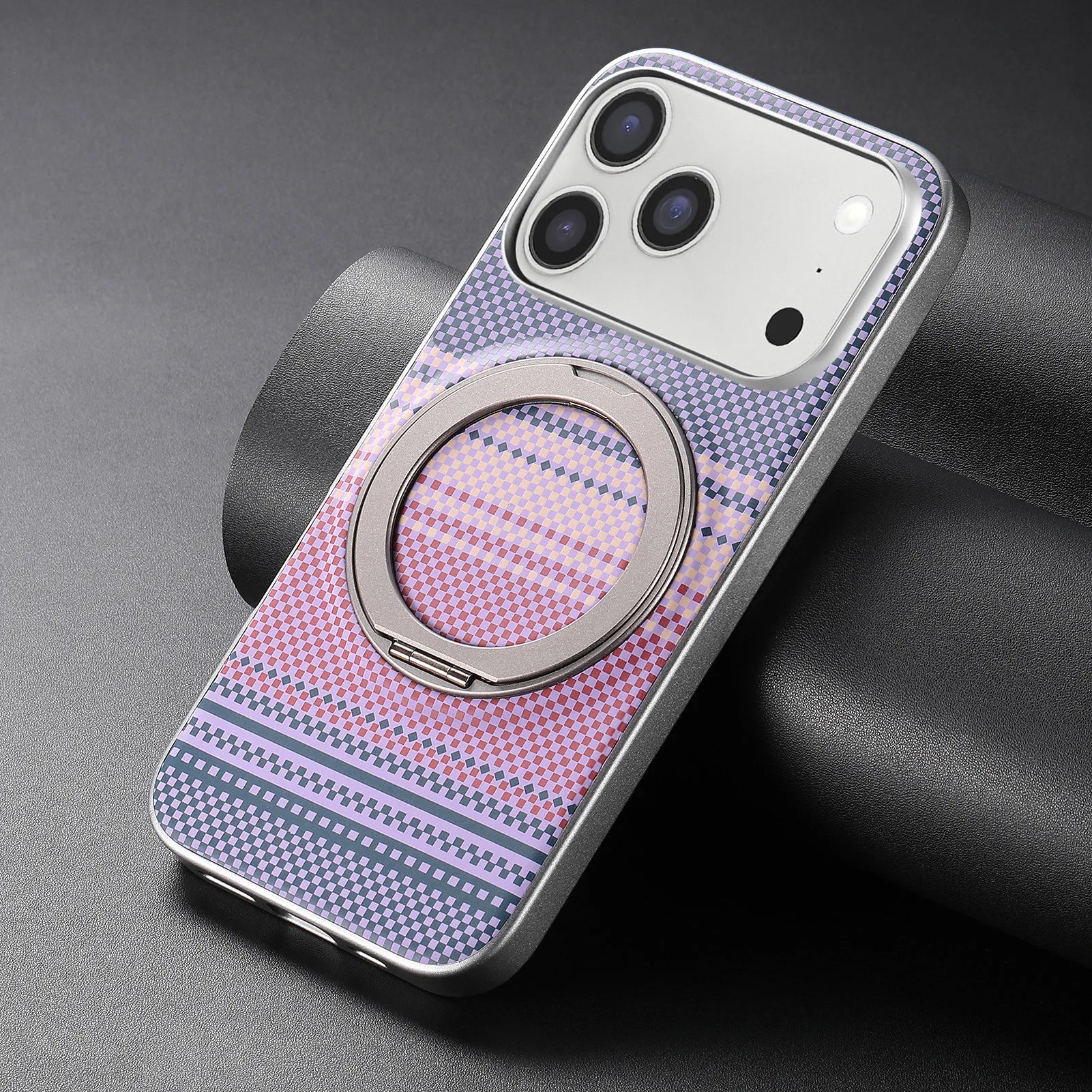 Carbon Fiber MagSafe Case with 360° Rotating Kickstand for iPhone 17 Series