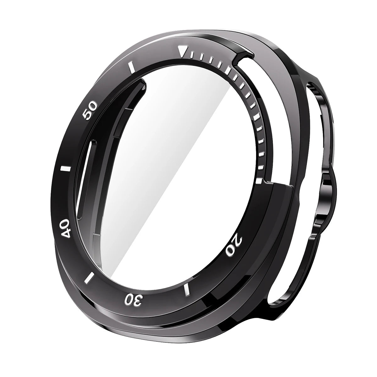 PC Case with Tempered Glass Screen Protector for Samsung Galaxy Watch 8 Classic