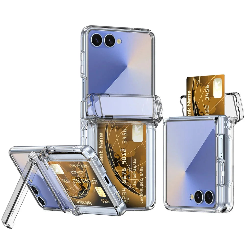 Slim Protective Case with Card Slot & Kickstand for Samsung Galaxy Z Flip 7