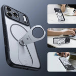 MagSafe Compatible Matte Case with Built-in Invisible Ring Stand for iPhone 17 Series