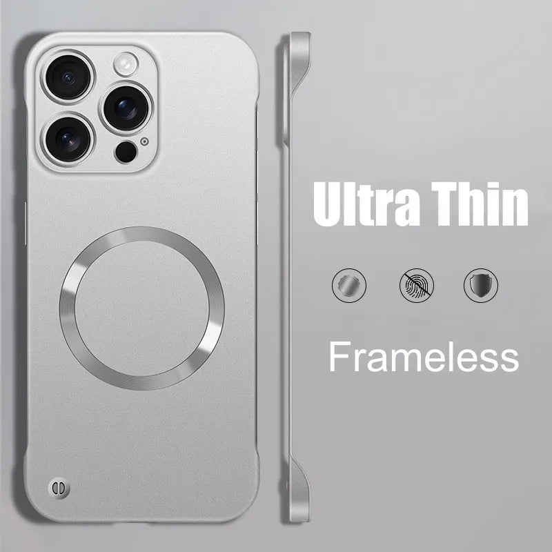 Ultra-Thin Frameless Matte MagSafe Case for iPhone 16 Series