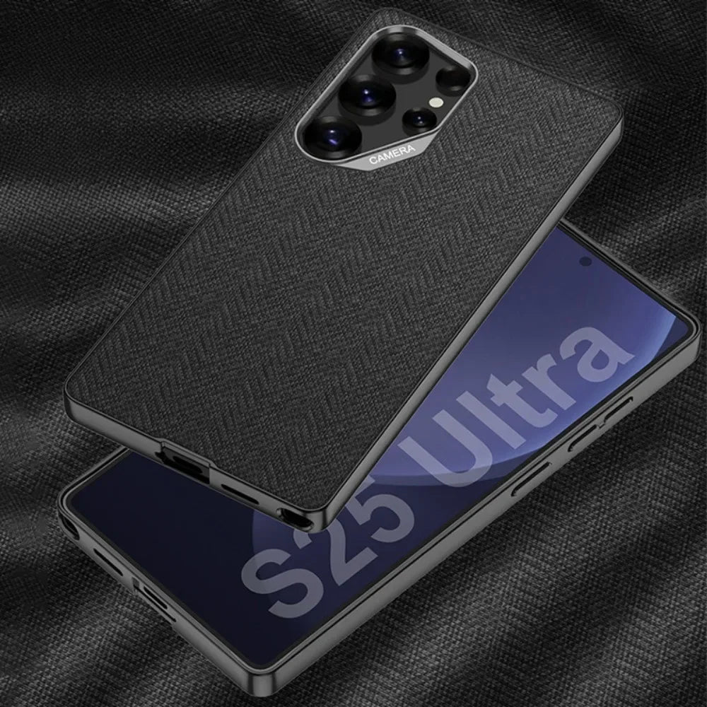 Nylon Leather Hard Shell Case for Samsung Galaxy S25 Ultra