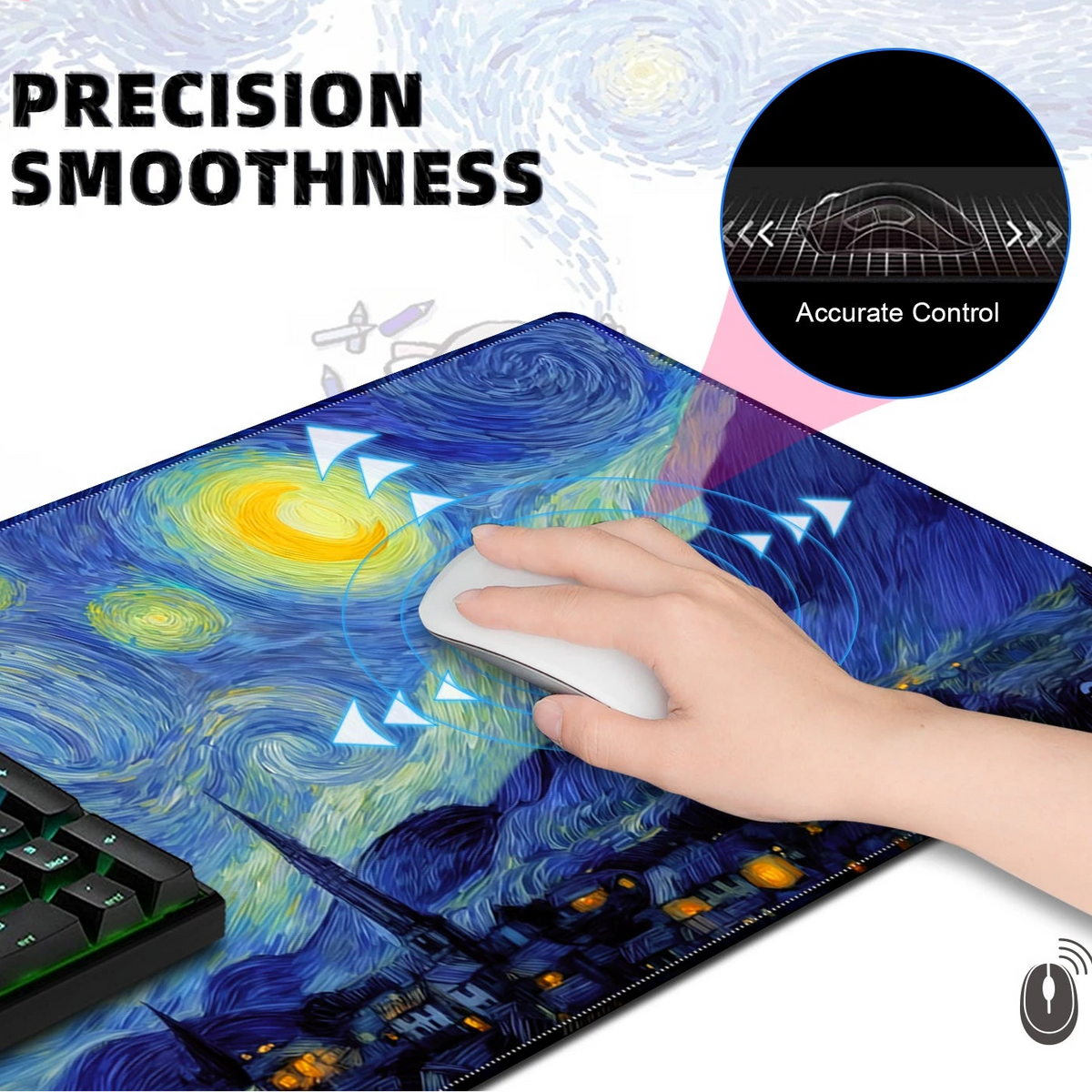 Extended Woven Fabric Desk Mat