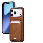 Premium Leather Phone Wallet Case with Lanyard and Stand for iPhone 17 Series