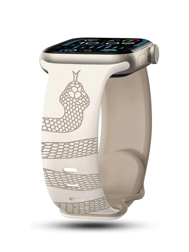 Premium Engraved Silicone Strap for Apple Watch