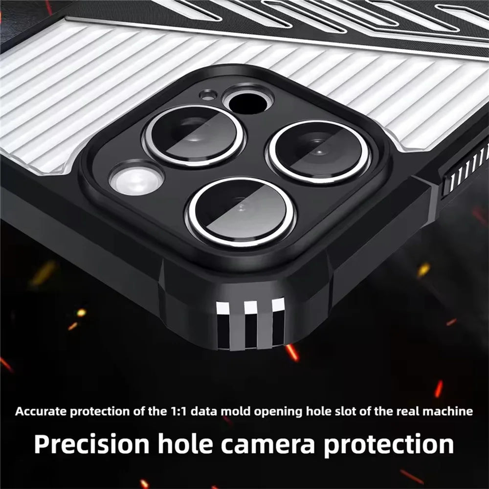 Shockproof Armor Matte Phone Case for iPhone 16 Series