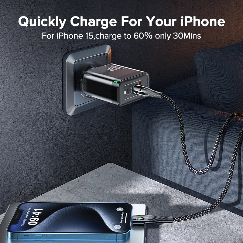 QOOVI 65W Fast Charging GaN Charger