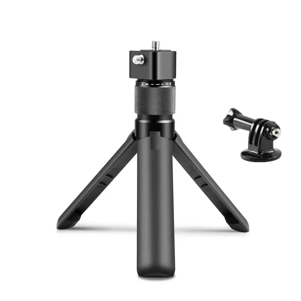 Universal 1/4" Screw Desktop Tripod & Rotating Grip for Action Cameras