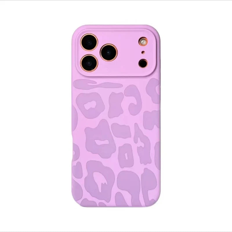 Leopard Print Liquid Silicone Case for iPhone 17 Series