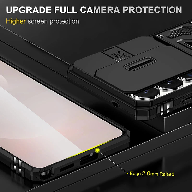 Armor Shockproof Magnetic Case with Sliding Camera Window for Samsung Galaxy S26 Series
