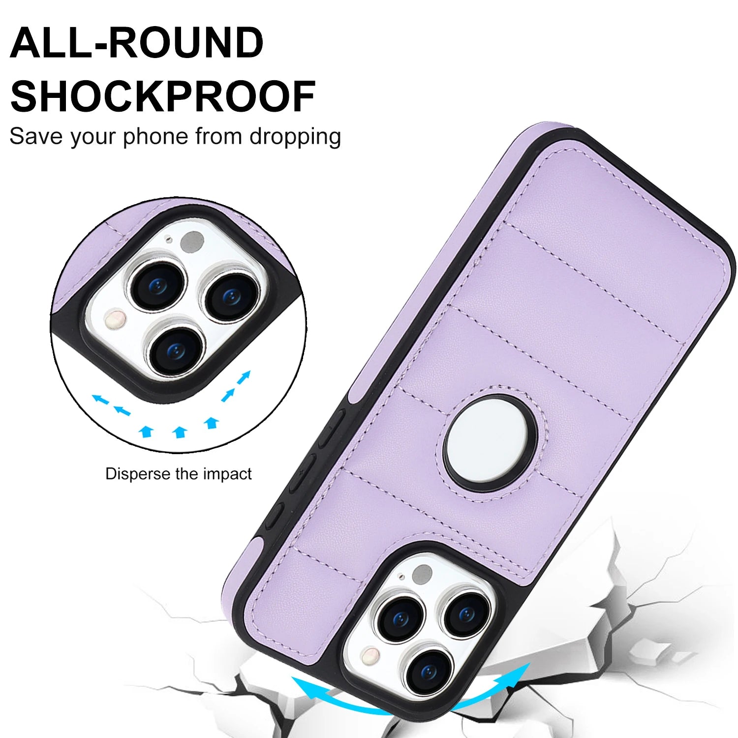 iPhone 15 Series Leather Shockproof Protective Case