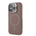 Matte Silicone MagSafe Case with Alloy Lens Protector for iPhone 15 Series