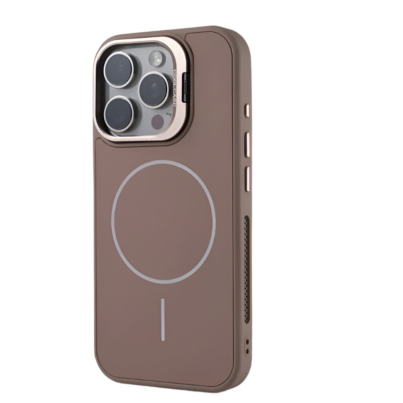 Matte Silicone MagSafe Case with Alloy Lens Protector for iPhone 15 Series