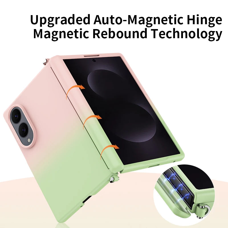 Matte Full-Wrap Case with Magnetic Charging Ring for Samsung Galaxy Z Fold 8