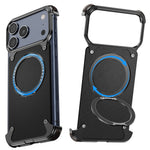 Leather Bumper Case with 360° Rotating Ring Stand for iPhone 18 Series