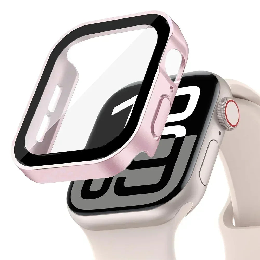 Protective Bumper Case with Built-in Tempered Glass for Apple Watch