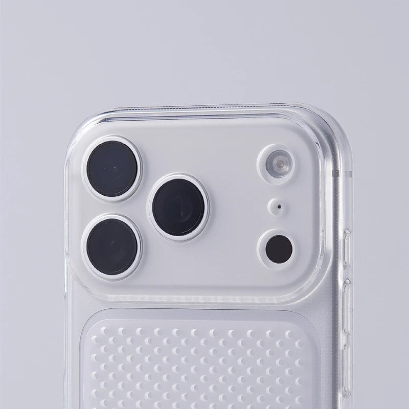 Ultrathin Matte Silicone Hollow Mesh Cooling Case for iPhone 18 Series