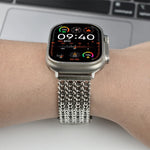 Magnetic Clasp Braided Mesh Band with Adjustable Sizing for Apple Watch