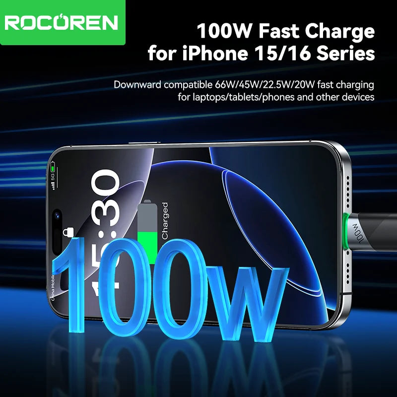 Rocoren 100W USB-C Fast Charge Cable