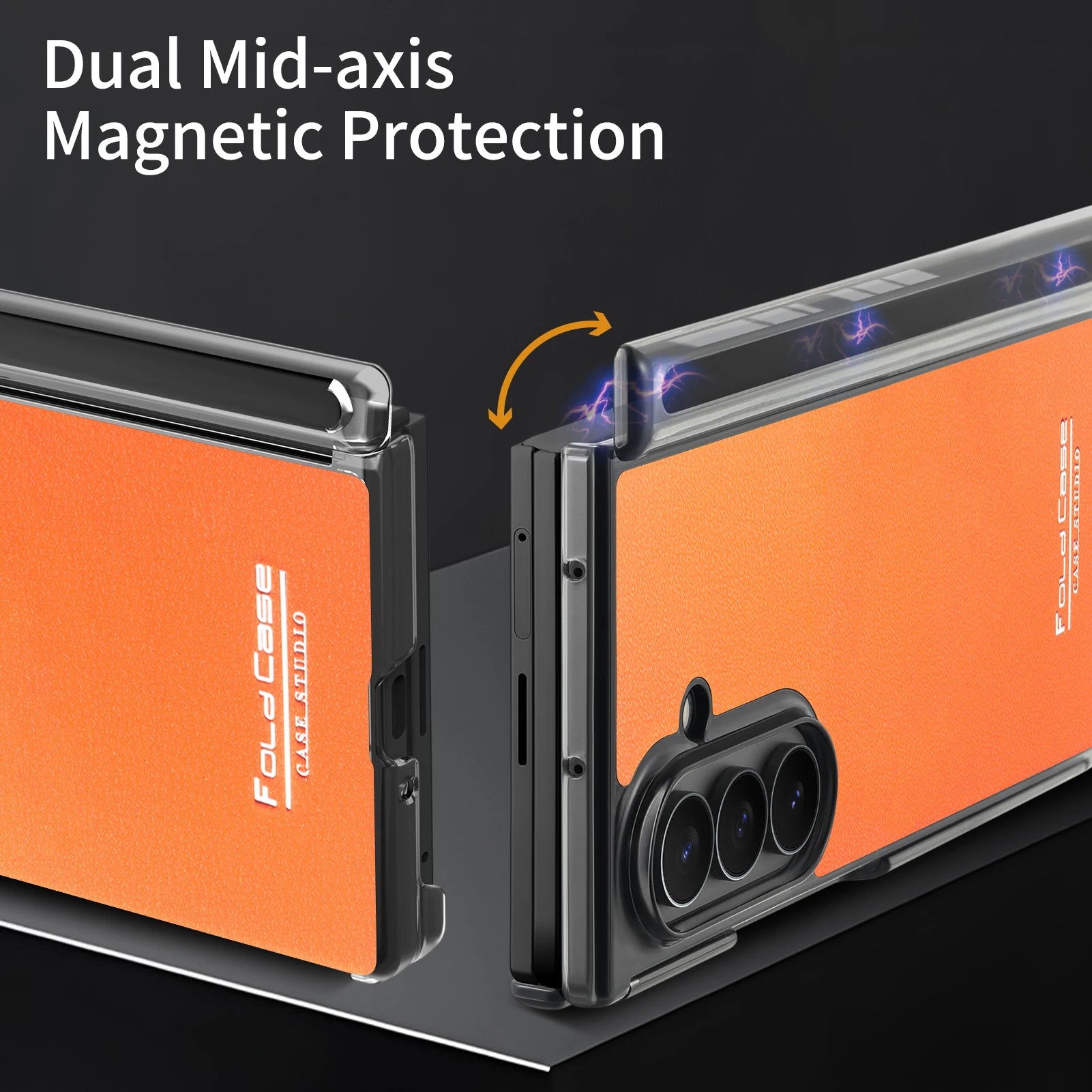 Slim Magnetic Lychee Grain Case for Samsung Galaxy Z TriFold