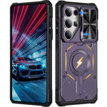 Dual-Layer Shockproof Case with Sliding Lens Window for Samsung Galaxy S25 Ultra
