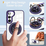 Crystal Clear Magnetic Case with Ring Stand for Samsung Galaxy S24 Series