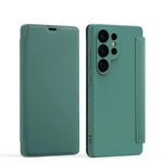 Flip Liquid Silicone Case with Card Slot for Samsung Galaxy S24 Series