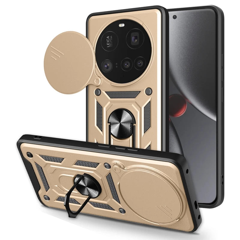 Xiaomi 15 Ultra 5G Protective Case with Magnetic Ring and Camera Cover