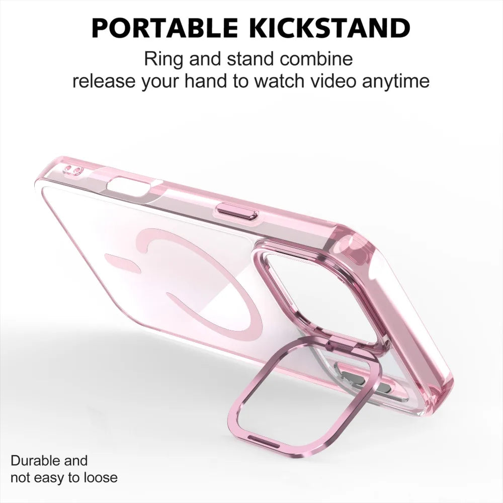 Color-Changing MagSafe Phone Case with Metal Lens Bracket for iPhone 17 Series